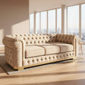 The Monaco Chesterfield 3 Seater Sofa – Cream